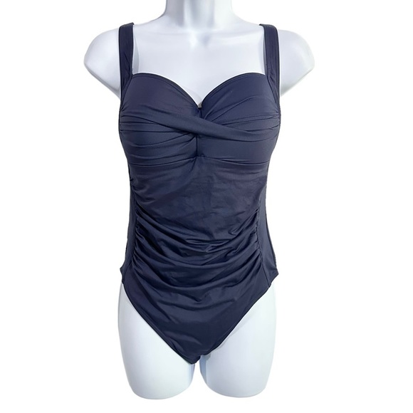 SEA Level Swim Twist Front Multifit Night Sky Navy Blue One-Piece Swimsuit 8 NWT - Picture 4 of 10